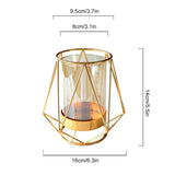 16x14cm Vase Gold Decorative Clear Glass Rugged Flower Vase For Wedding Arty In Australia - Darrahopens