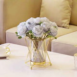 16x14cm Vase Gold Decorative Clear Glass Rugged Flower Vase For Wedding Arty In Australia - Darrahopens