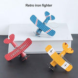 3pcs Airplane Hanging Ornament Retro Decoration Iron Airplane Model for Car Desktop Yellow Red Blue In Australia - Darrahopens