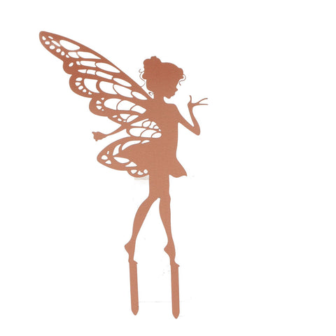 Outdoor Garden Patio Ornaments Flower Fairy Goblin Silhouette Metal Iron Crafts Elf Decoration