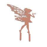 Outdoor Garden Patio Ornaments Flower Fairy Goblin Silhouette Metal Iron Crafts Elf Decoration