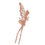 Outdoor Garden Patio Ornaments Flower Fairy Goblin Silhouette Metal Iron Crafts Elf Decoration