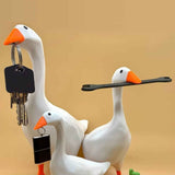 White Duck Magnetic Display Piece Resin Decoration Magnetic Goose Key Holder In Australia - Darrahopens