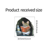 Cartoon Cute Candlelight Reading Mice Stick Mouse Hole Home Wall Decoration Wall Stickers In Australia - Darrahopens