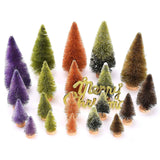 21pcs Artificial Christmas Trees Set Decoration Sisal Wood False Christmas Trees Kit In Australia - Darrahopens