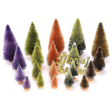21pcs Artificial Christmas Trees Set Decoration Sisal Wood False Christmas Trees Kit In Australia - Darrahopens