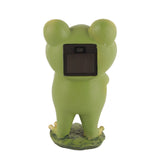 Garden Patio Fence Solar Lights Scare Frog Resin Decorative Ornaments