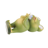 Garden Patio Fence Solar Lights Scare Frog Resin Decorative Ornaments