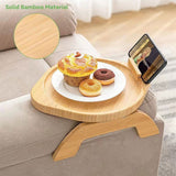 Wooden Sofa Tray Mobile Phone Stand Fruit Plate Wood Craft Ornament