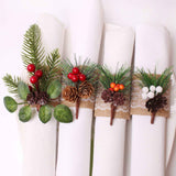 Pinecone Napkin Rings Sweet Reusable Christmas Napkin Holders Table Decor for Dinner Party Anniversary In Australia - Darrahopens