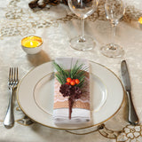 Pinecone Napkin Rings Sweet Reusable Christmas Napkin Holders Table Decor for Dinner Party Anniversary