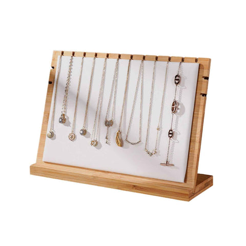 Bamboo Wood Pendant Display Board Jewelry Display Board Necklace Rack Removable Jewelry Display Props In Australia - Darrahopens