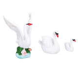 3pcs Resin Swan Ornaments Simulation Decorative Swan Figurine for Miniature Garden Home In Australia - Darrahopens