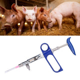 2ml Livestock Syringe Injector Continuous Adjustable Animal Injector for Cattle Sheep Pig Goat