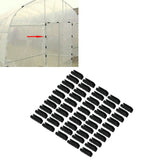 50PCS 10cm Greenhouse Film Clamp Heat Resistant Tube Clip Gardening Frame Pipe Clip for GardenBlack