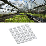 50PCS 10cm Greenhouse Film Clamp Heat Resistant Tube Clip Gardening Frame Pipe Clip for GardenWhite