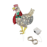 Christmas Chicken Shape Decorative LED Lights Light Up Christmas Decor with Scarf for Indoor Outdoor Room Yard In Australia - Darrahopens
