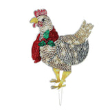 Christmas Chicken Shape Decorative LED Lights Light Up Christmas Decor with Scarf for Indoor Outdoor Room Yard In Australia - Darrahopens