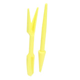 20Sets Small Seed Planter Strong Practicality Small Portable Comfortable to Use Seedling Remover for Vegetable PlantingYellow