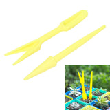 20Sets Small Seed Planter Strong Practicality Small Portable Comfortable to Use Seedling Remover for Vegetable PlantingYellow