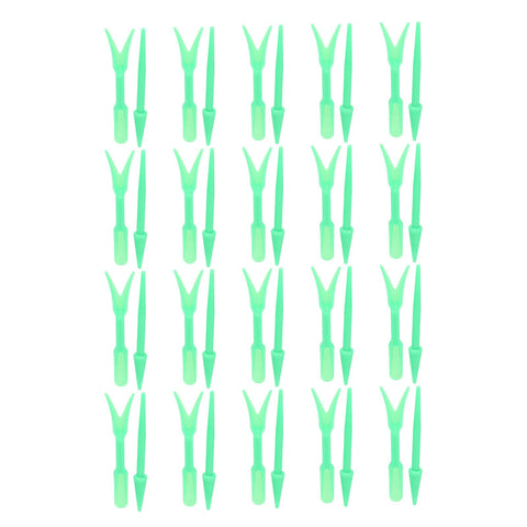20Sets Small Seed Planter Strong Practicality Small Portable Comfortable to Use Seedling Remover for Vegetable PlantingGreen