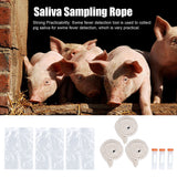 3Sets Saliva Sampling Rope Strong Practicability Complete Tools Soft Cotton Rope Swine Fever Detection Tool for Pigs