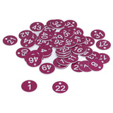 50Pcs Numbered Label Round Simple Beautiful Beehive Tag Breeding Supplies for Beekeeping Animal HusbandryNumbers 1 to 50 Purple