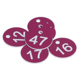 50Pcs Numbered Label Round Simple Beautiful Beehive Tag Breeding Supplies for Beekeeping Animal HusbandryNumbers 1 to 50 Purple
