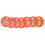 50Pcs Numbered Label Round Simple Beautiful Beehive Tag Breeding Supplies for Beekeeping Animal HusbandryNumbers 1 to 50 Orange