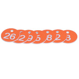 50Pcs Numbered Label Round Simple Beautiful Beehive Tag Breeding Supplies for Beekeeping Animal HusbandryNumbers 1 to 50 Orange