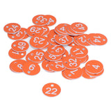 50Pcs Numbered Label Round Simple Beautiful Beehive Tag Breeding Supplies for Beekeeping Animal HusbandryNumbers 1 to 50 Orange