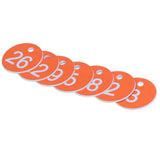 50Pcs Numbered Label Round Simple Beautiful Beehive Tag Breeding Supplies for Beekeeping Animal HusbandryNumbers 1 to 50 Orange