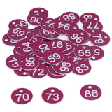 50Pcs Numbered Label Round Simple Beautiful Beehive Tag Breeding Supplies for Beekeeping Animal HusbandryNumbers 51 to 100 Purple