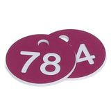50Pcs Numbered Label Round Simple Beautiful Beehive Tag Breeding Supplies for Beekeeping Animal HusbandryNumbers 51 to 100 Purple