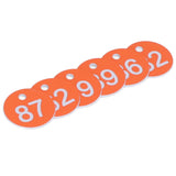 50Pcs Numbered Label Round Simple Beautiful Beehive Tag Breeding Supplies for Beekeeping Animal HusbandryNumbers 51 to 100 Orange