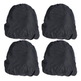 4PCS Car Rearview Mirror Protective Cover 190T Polyester Taffeta Faucet Frost Guard CoverBlack
