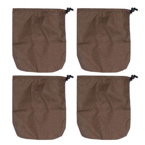 4PCS Car Rearview Mirror Protective Cover 190T Polyester Taffeta Faucet Frost Guard CoverBrown