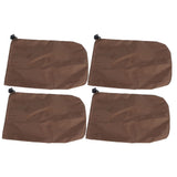 4PCS Car Rearview Mirror Protective Cover 190T Polyester Taffeta Faucet Frost Guard CoverBrown