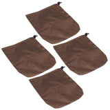 4PCS Car Rearview Mirror Protective Cover 190T Polyester Taffeta Faucet Frost Guard CoverBrown