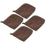4PCS Car Rearview Mirror Protective Cover 190T Polyester Taffeta Faucet Frost Guard CoverBrown