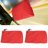 4PCS Car Rearview Mirror Protective Cover 190T Polyester Taffeta Faucet Frost Guard CoverRed