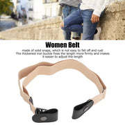 Buckle Free Stretch Belt Adjustable Japanese Lazy Invisible Traceless Belts for WomenKhaki