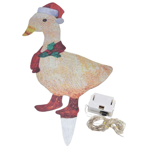 Light Up Duck Decor Metal Duck Garden Stake with Decorative Light String for Outdoor Ornament In Australia - Darrahopens
