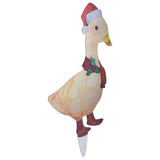 Light Up Duck Decor Metal Duck Garden Stake with Decorative Light String for Outdoor Ornament