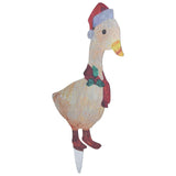Light Up Duck Decor Metal Duck Garden Stake with Decorative Light String for Outdoor Ornament