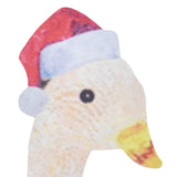 Light Up Duck Decor Metal Duck Garden Stake with Decorative Light String for Outdoor Ornament