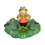 Simulation Resin Floating Lotus Leaf Frogs Ornament Fish Pond Fountain Landscape Decor In Australia - Darrahopens