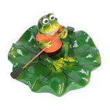 Simulation Resin Floating Lotus Leaf Frogs Ornament Fish Pond Fountain Landscape Decor In Australia - Darrahopens