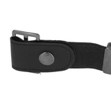Buckle Free Stretch Belt Adjustable Japanese Invisible Traceless Belts for Women and MenBlack