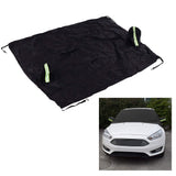 Windshield Cover Waterproof Snowproof Large Coverage Area Universal Windshield Protector with Reflective StripsBlack